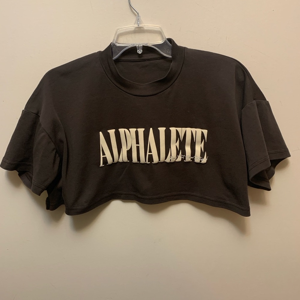 ALPHALETE Brown Republic Crop Top